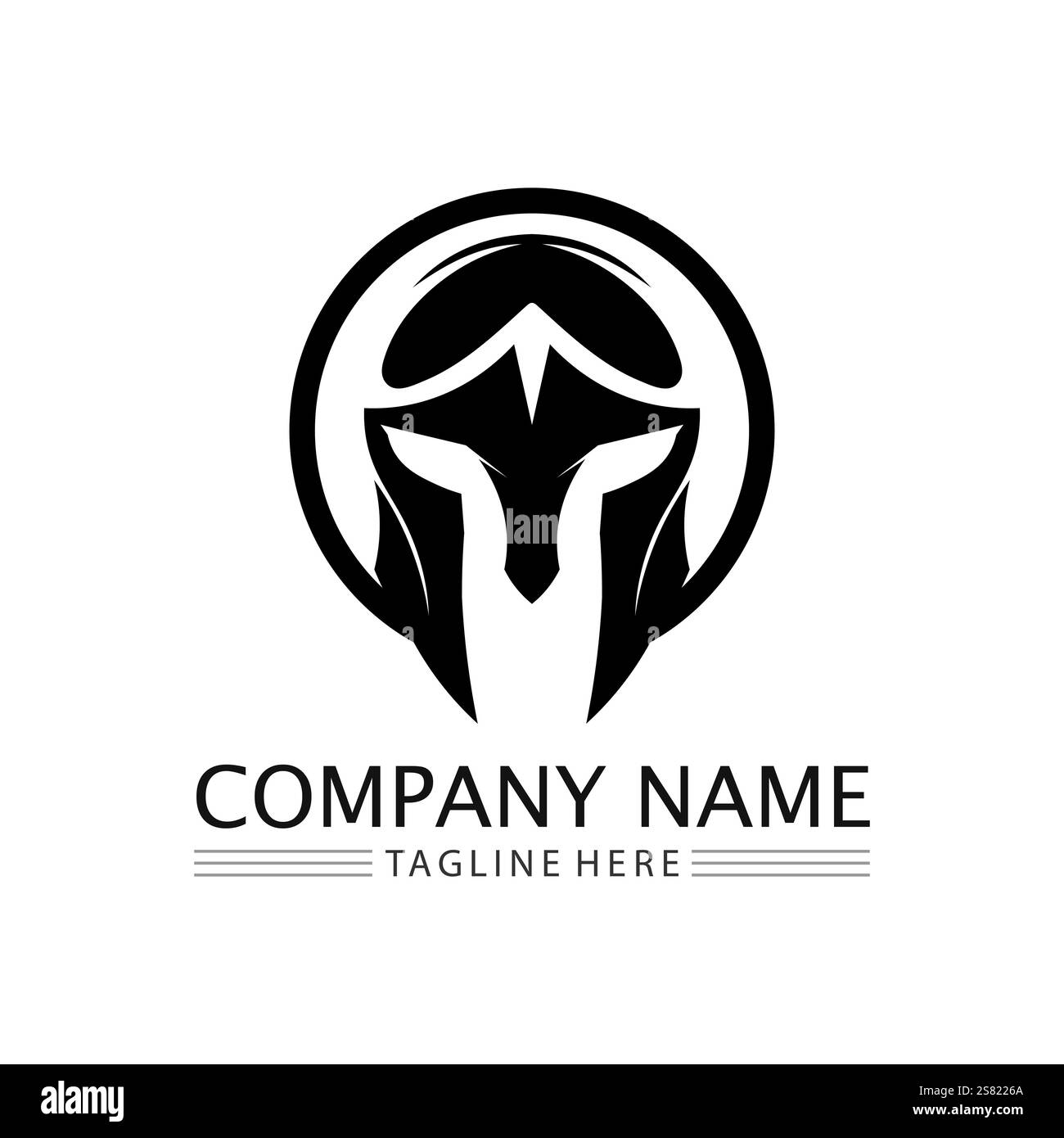 spartan logo icon designs vector Stock Vector
