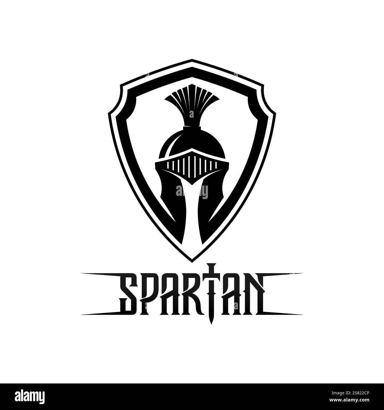 spartan and gladiator logo icon designs vector Stock Vector