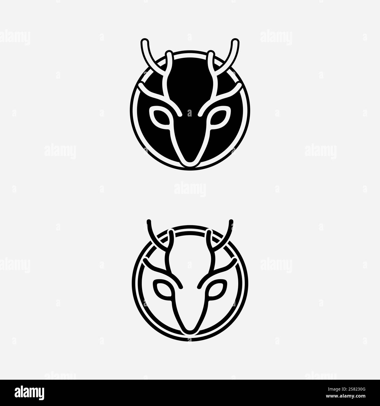 Deer Antlers Logo Template Illustration Design. Stock Vector