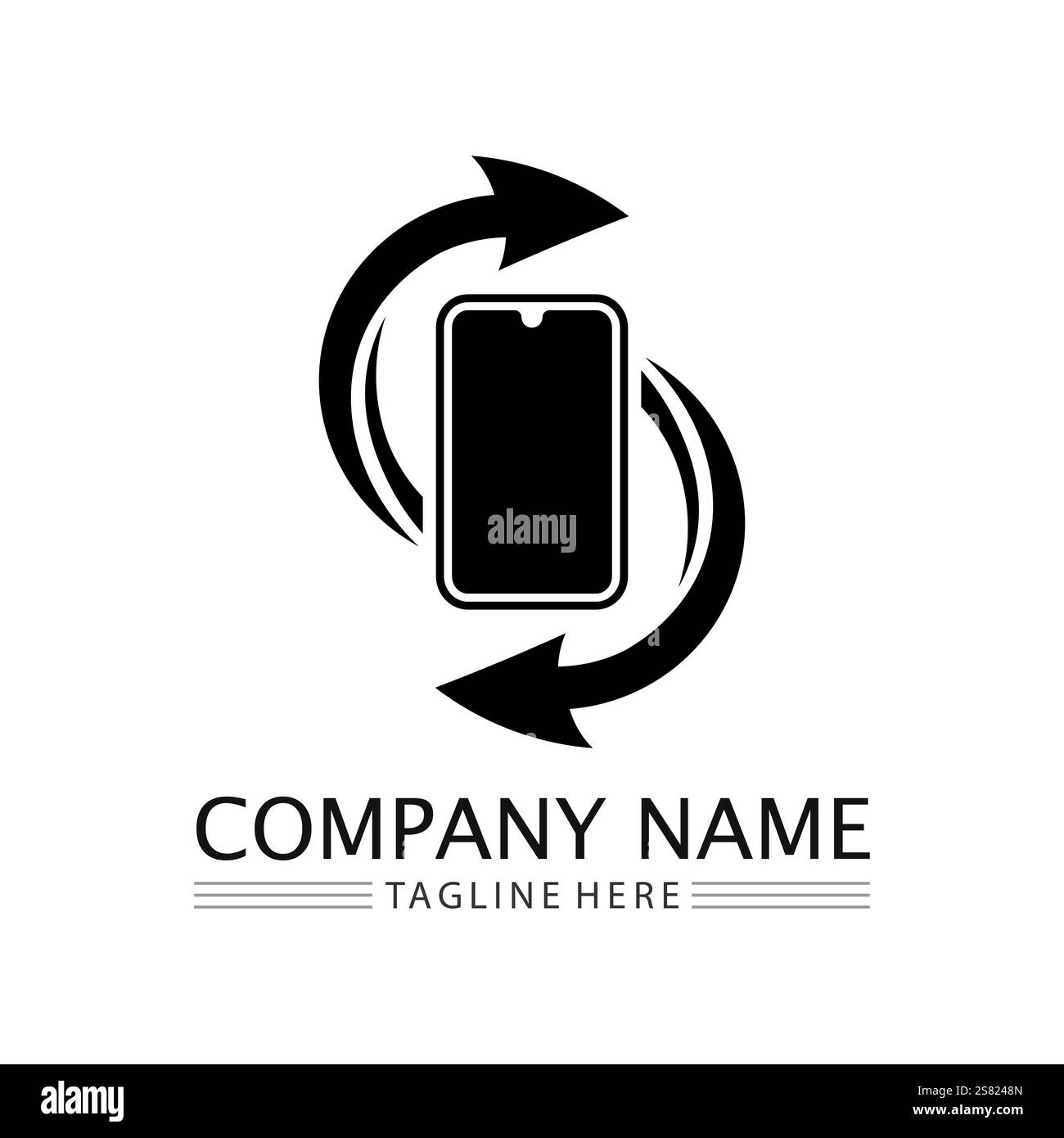 smart phone icon logo design and vector illustration Stock Vector