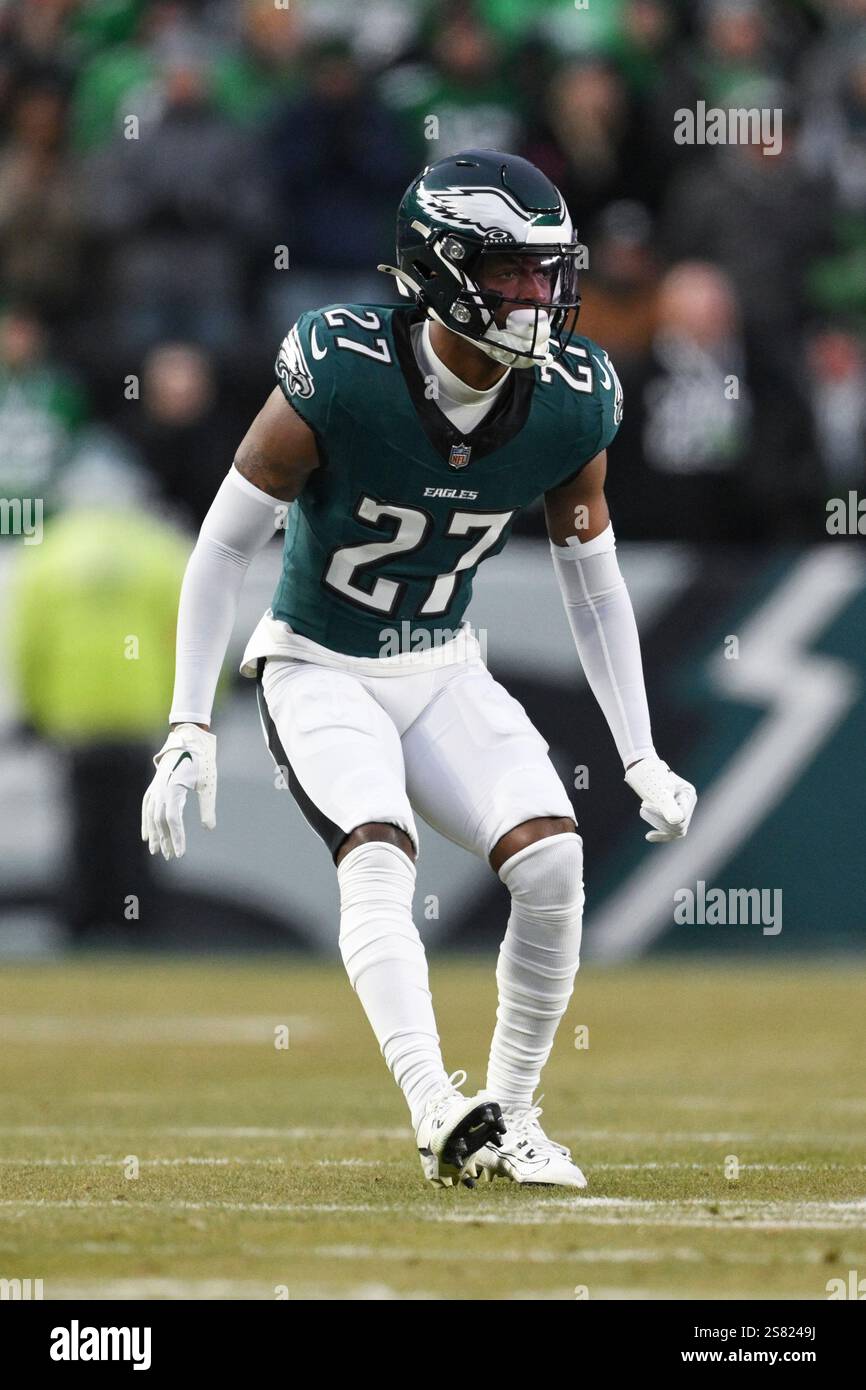 Philadelphia Eagles cornerback Quinyon Mitchell (27) in action during