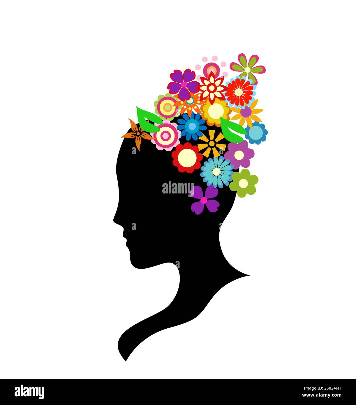 colorful spring flowers vector illustration Stock Vector Image & Art ...