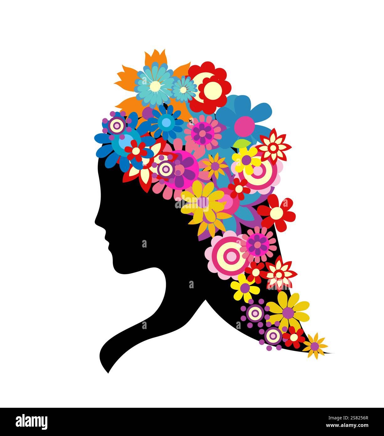 colorful spring flowers vector illustration Stock Vector Image & Art ...