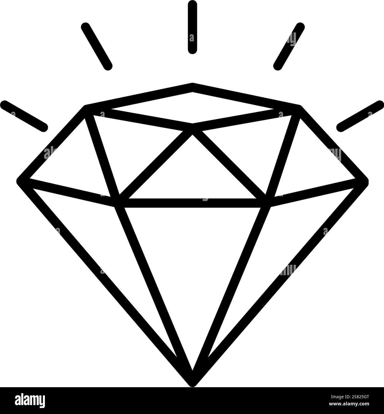 diamond isolated on white - vector icon Stock Vector Image & Art - Alamy