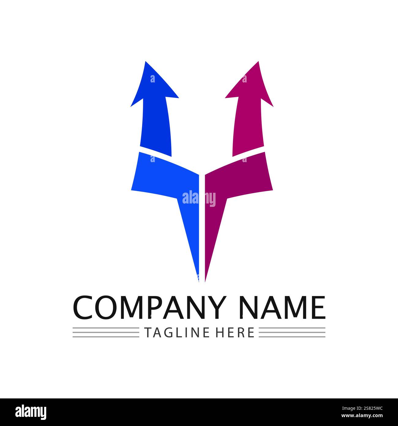 Arrow vector illustration icon Logo Template design Stock Vector