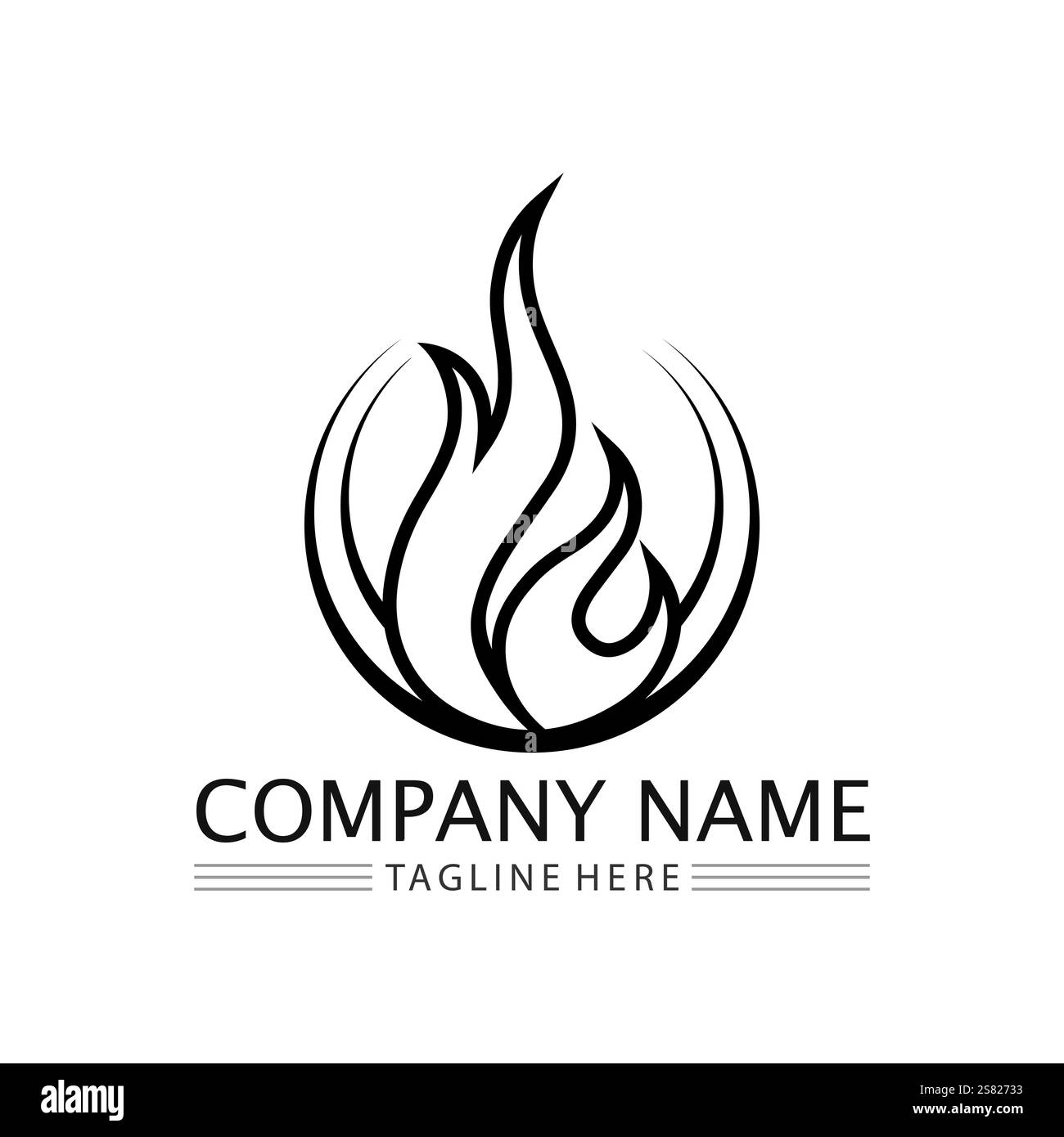 fire flame logo icon vector design template Stock Vector