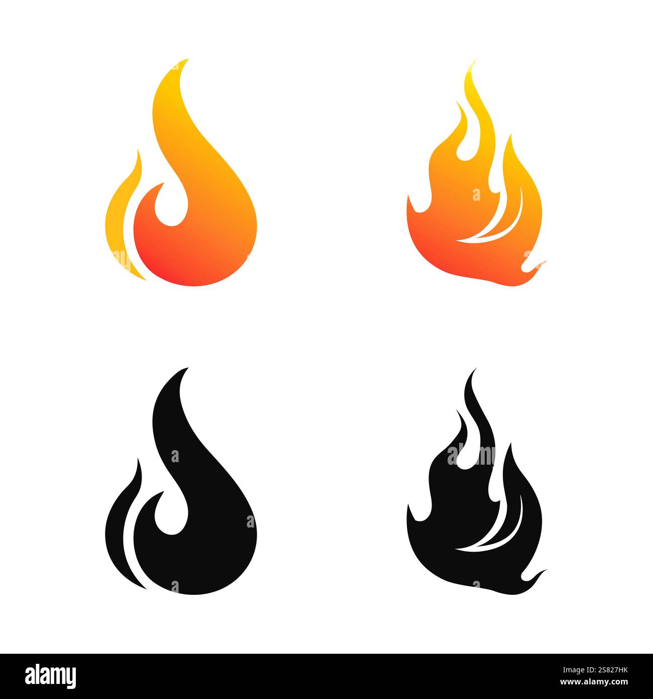 fire flame logo icon vector design template Stock Vector