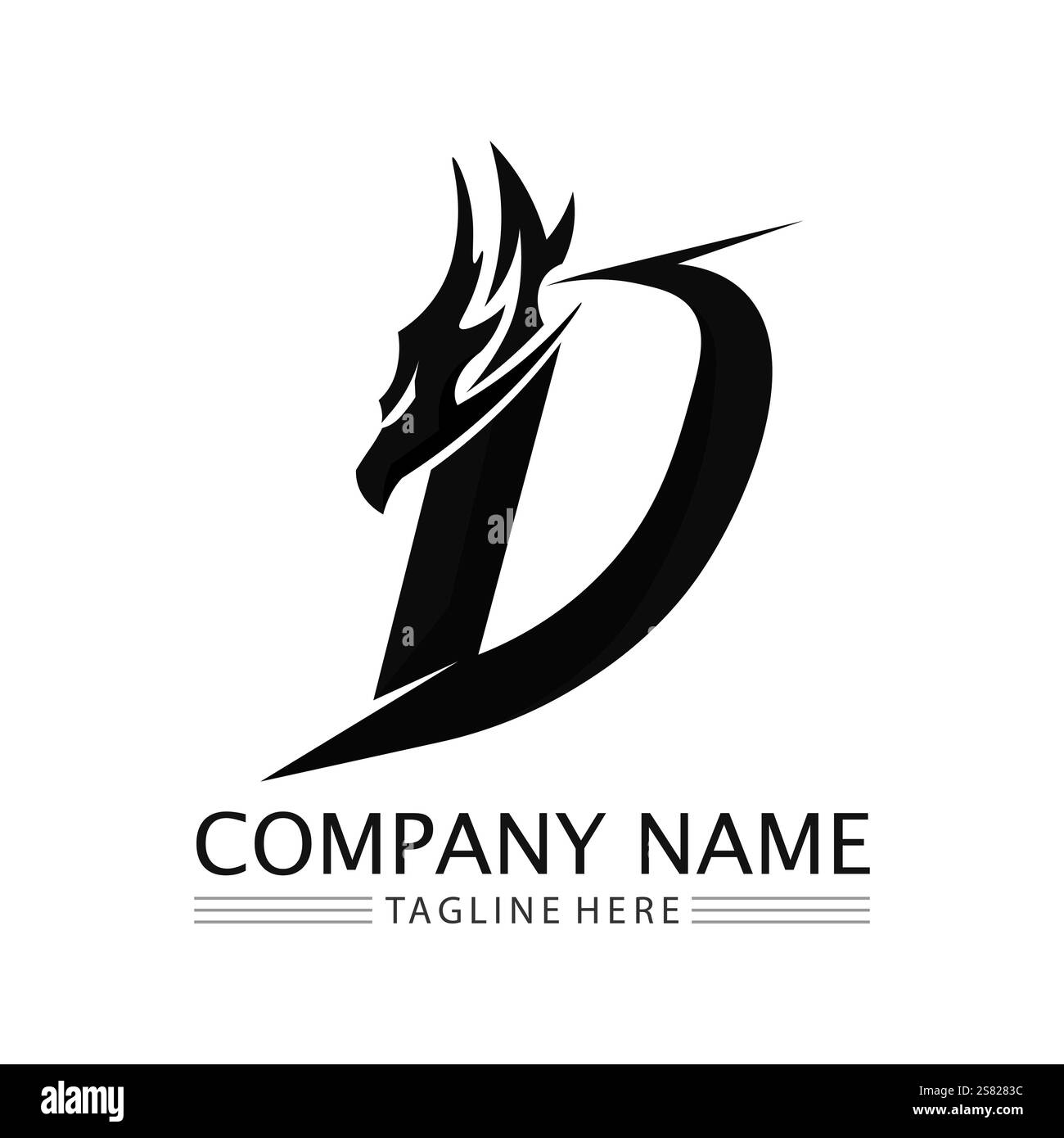 Dragon vector icon illustration design logo template Stock Vector
