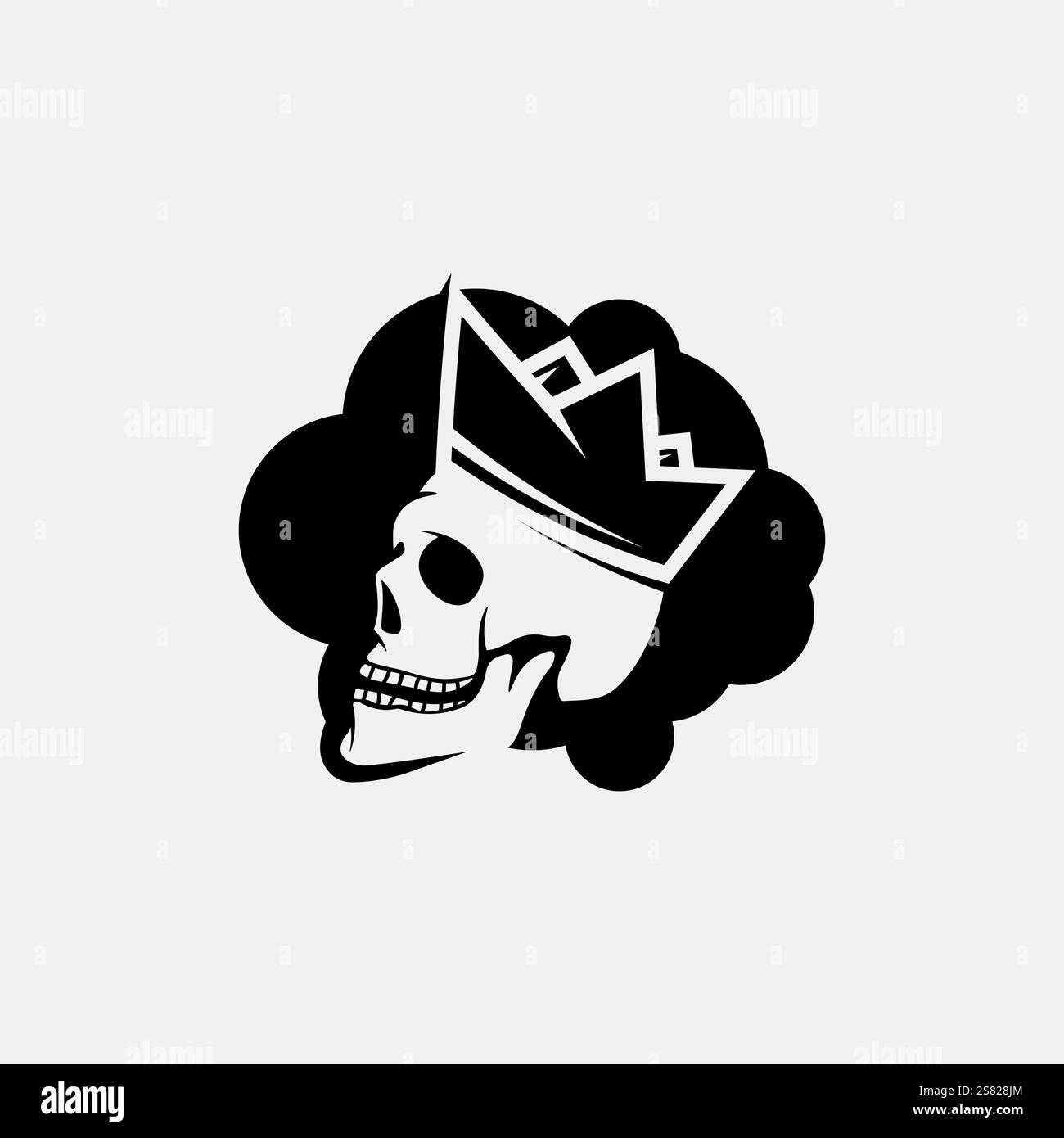 skull and bones icon logo design vector graphic illustration Stock Vector