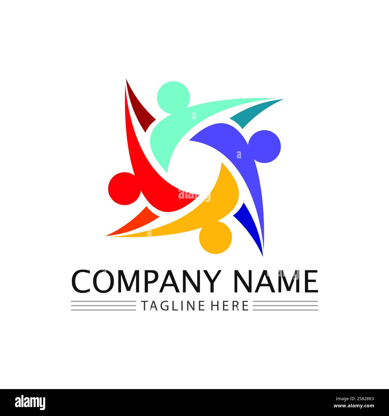 Community, network and social icon design template Stock Vector
