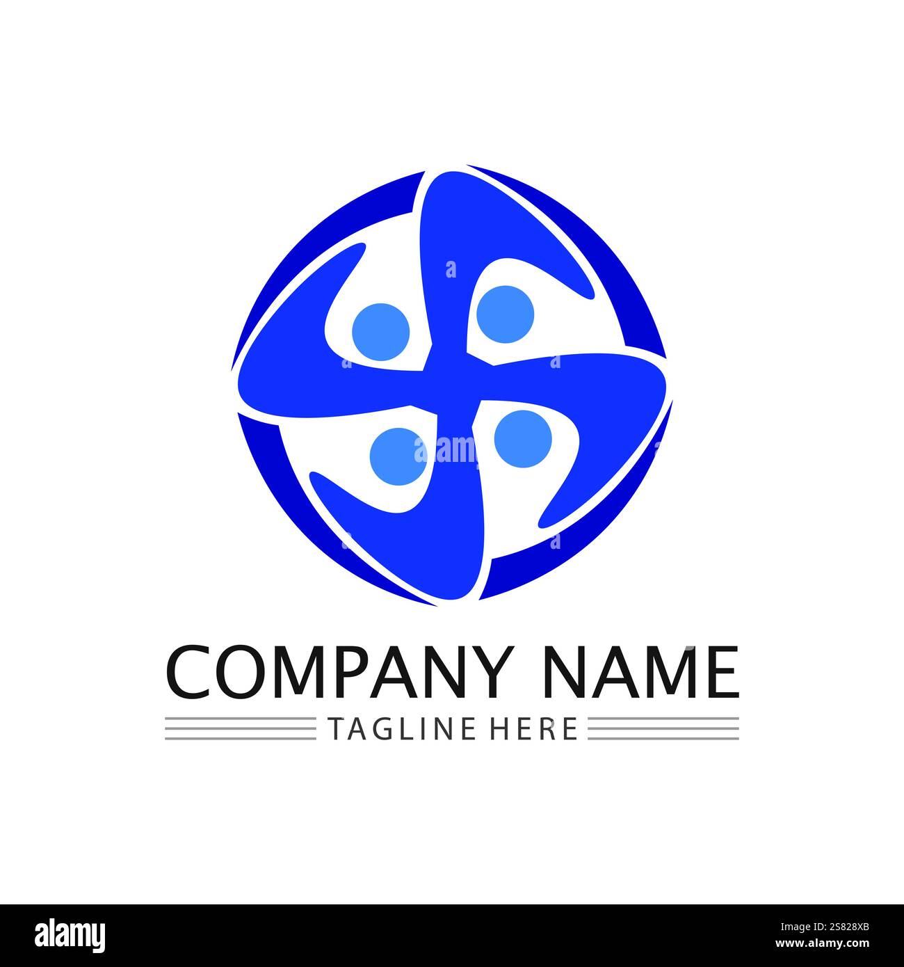 People Icon work group Vector  logo illustration design Stock Vector