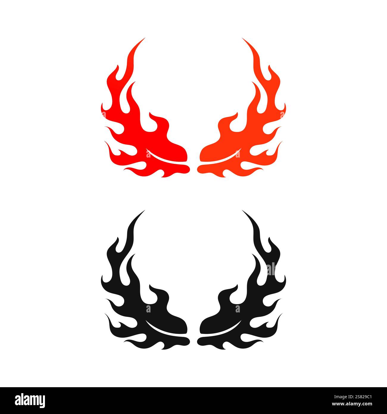 fire flame logo icon vector design template Stock Vector