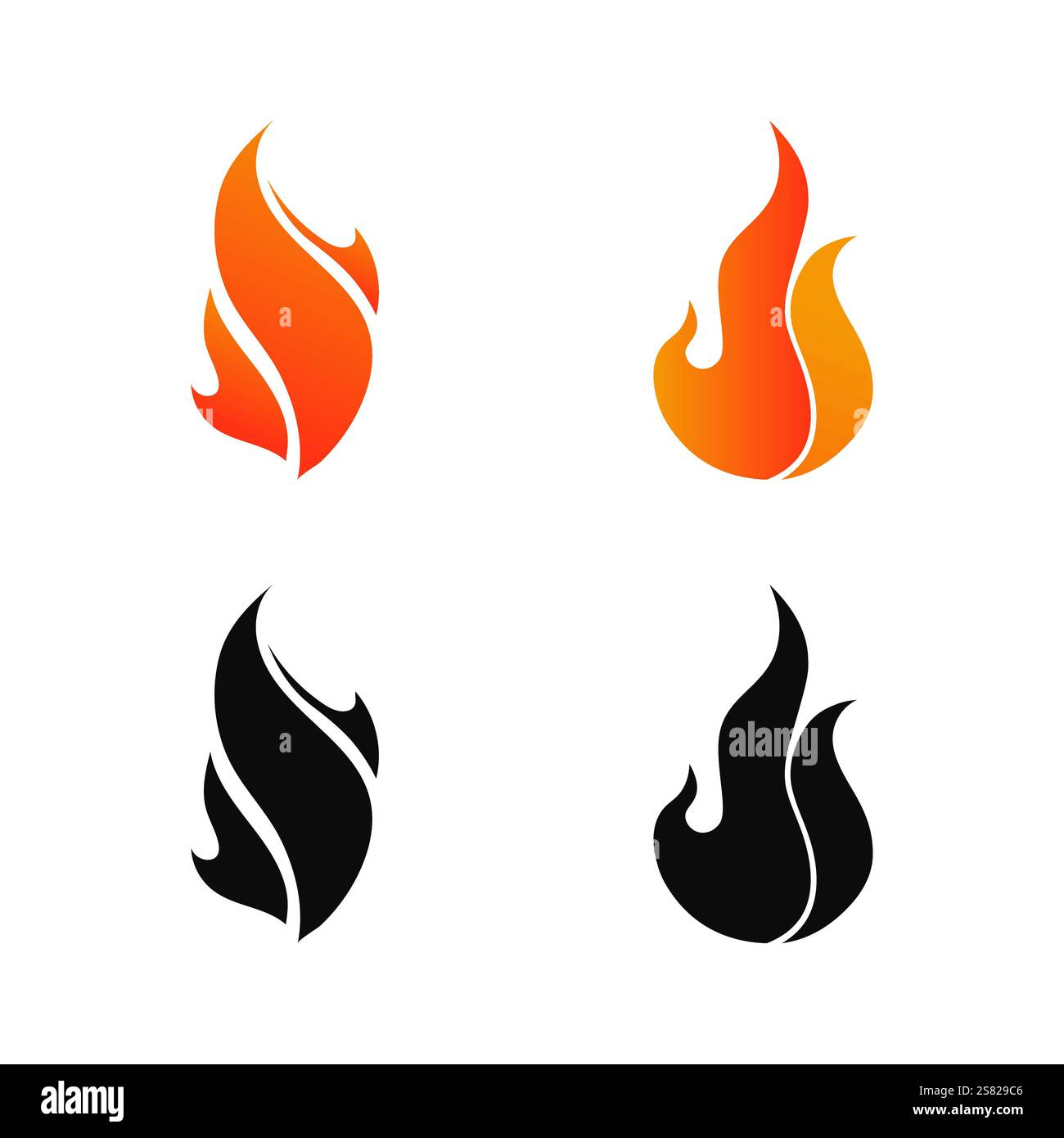 fire flame logo icon vector design template Stock Vector