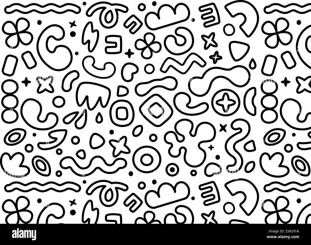 Pattern of abstract figures. Vector illustration. Stock Vector