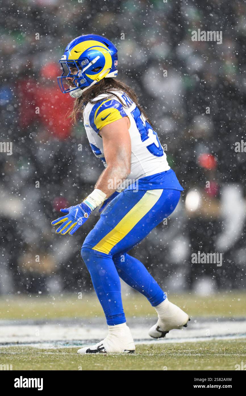 Los Angeles Rams linebacker Christian Rozeboom (56) in action during ...