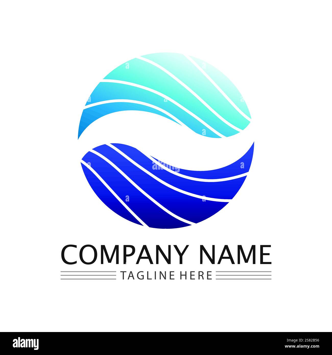 water splash blue color circle template on black background vector Stock Vector