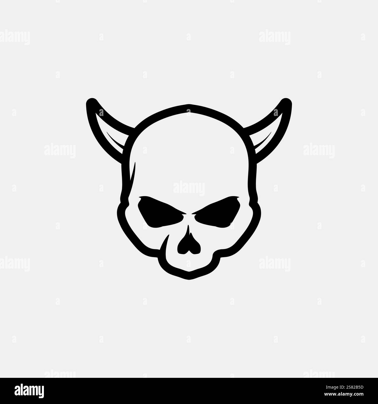 skull and bones icon logo design vector graphic illustration Stock Vector