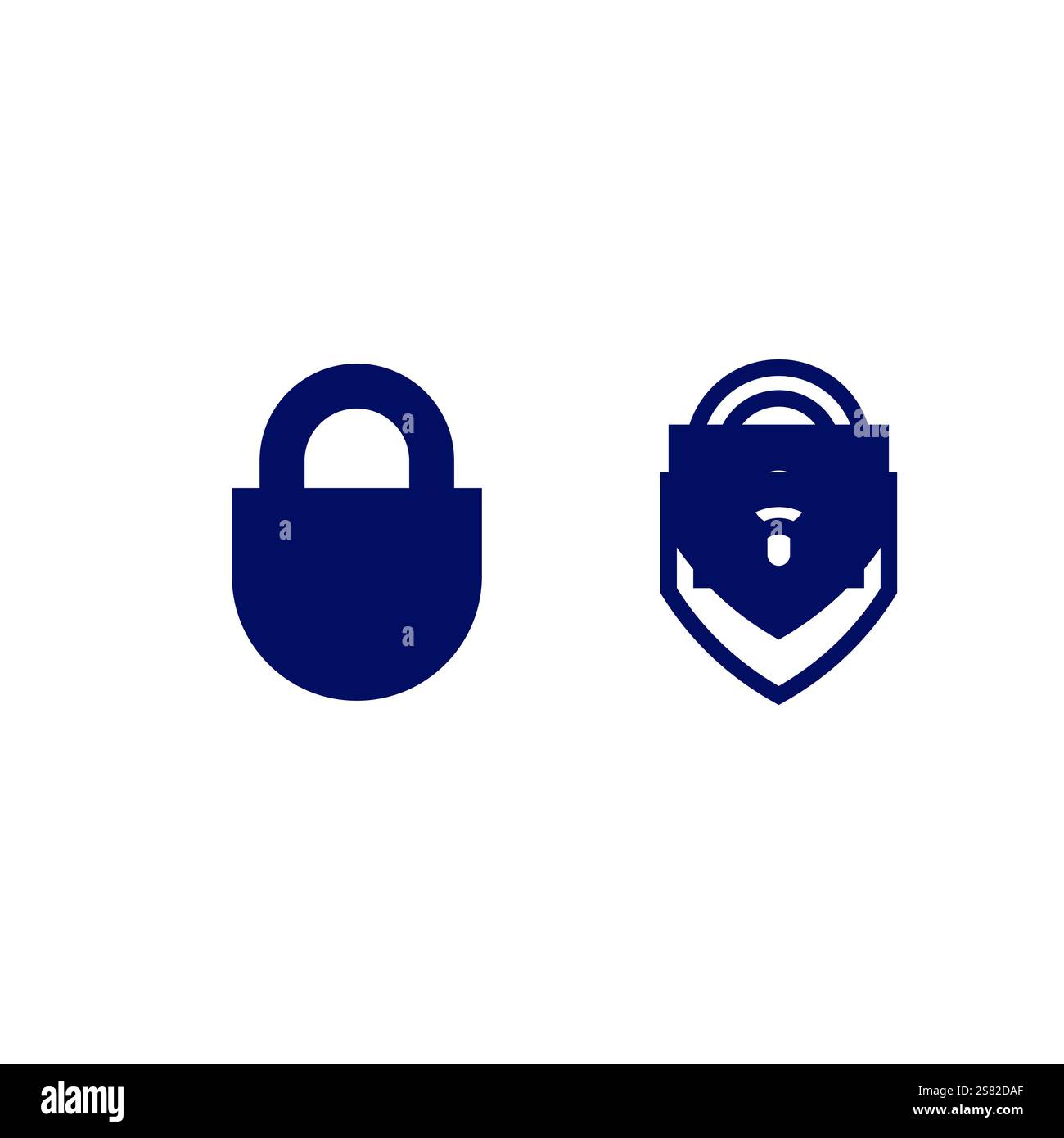 key and lock icon padlock logo and symbol vector design Graphic Stock Vector