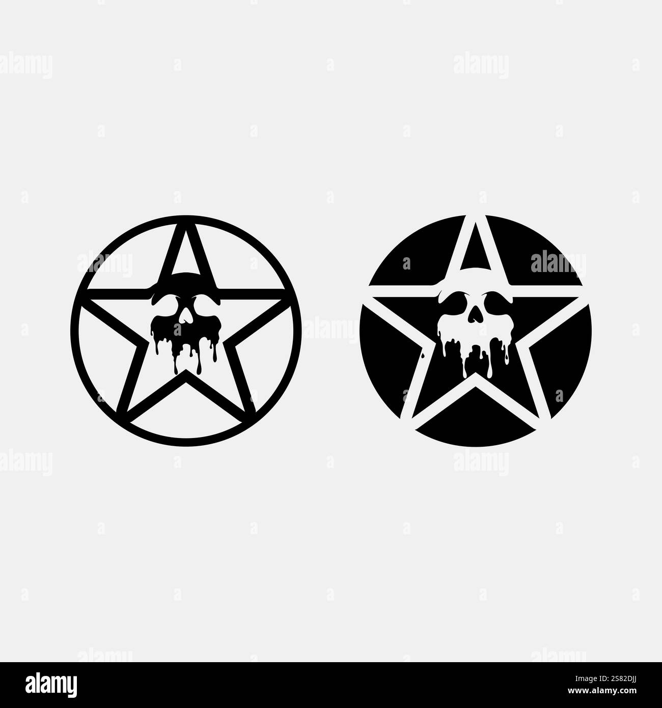 skull and bones icon logo design vector graphic illustration Stock Vector