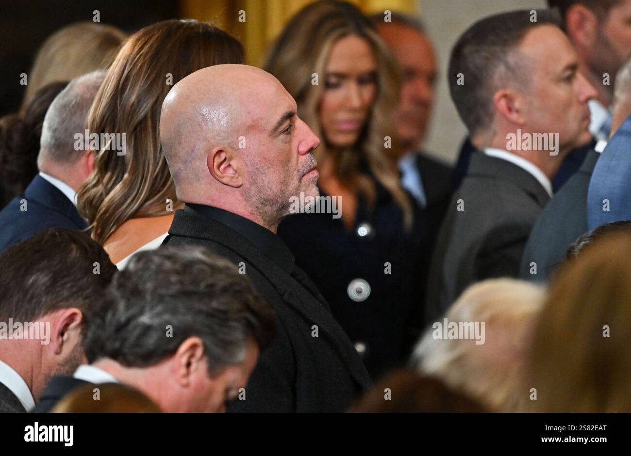 Joe Rogan attends the inaugural ceremony for President Donald Trump at the US Capitol in
