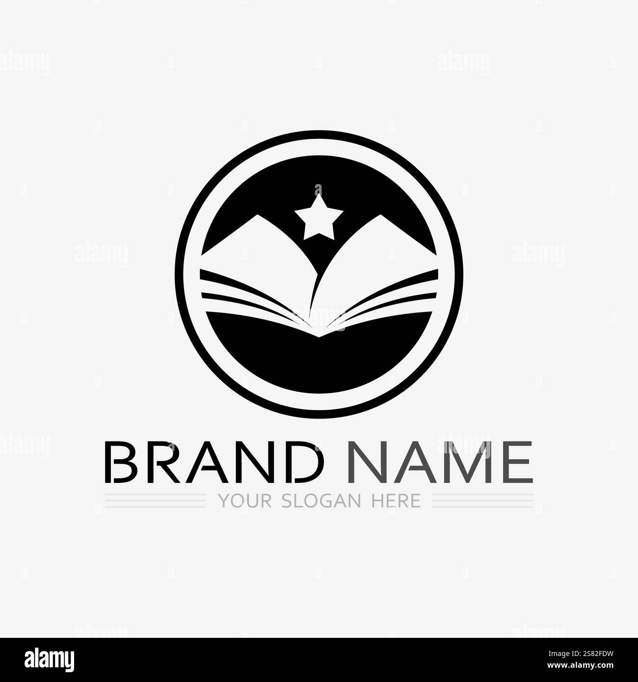 Book logo vector and illustration education icon Stock Vector