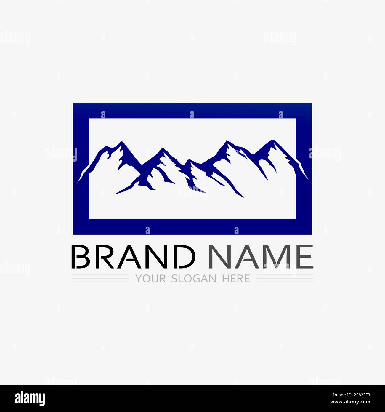 Mountain icon Logo Template Vector illustration design Stock Vector