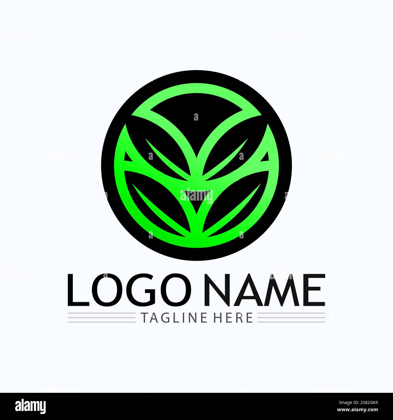 Logos of green Tree leaf ecology nature element vector Stock Vector