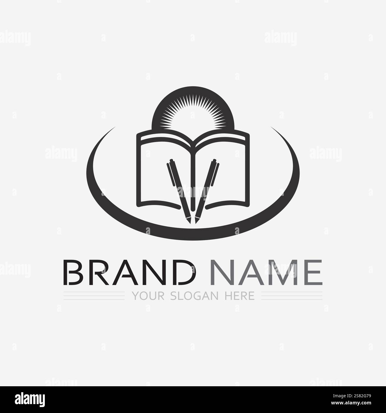 Book logo vector and illustration education icon Stock Vector