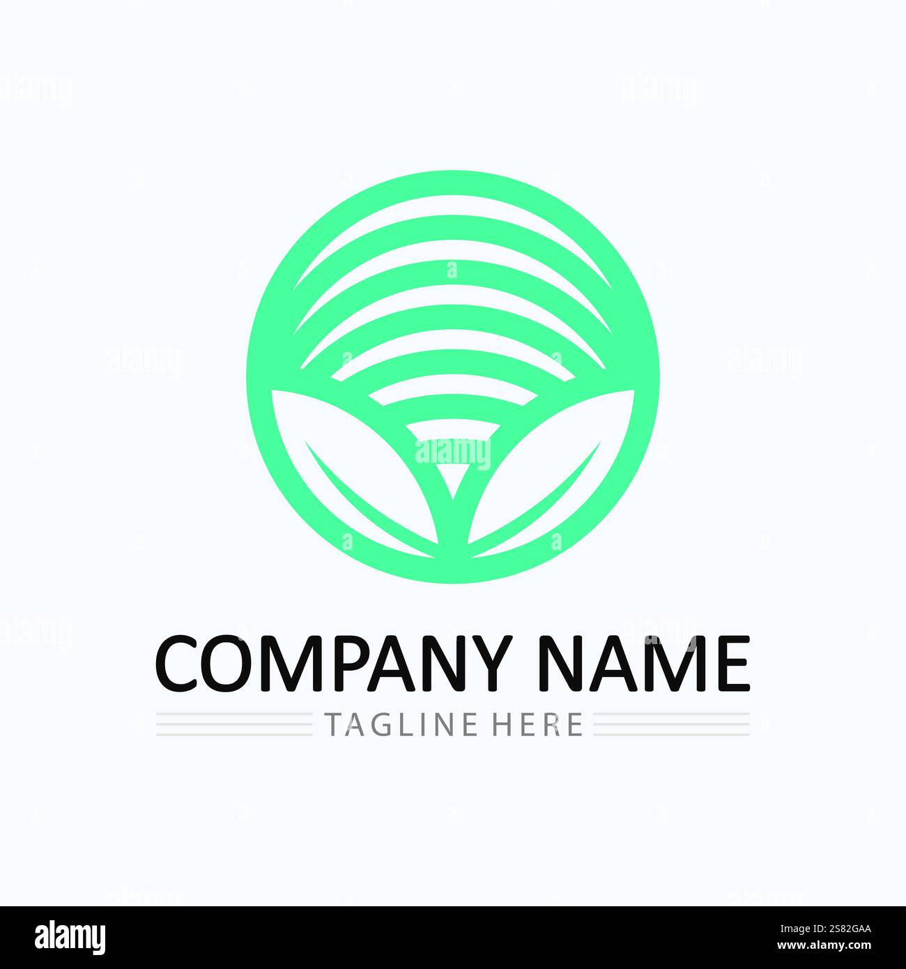 Logos of green Tree leaf ecology nature element vector Stock Vector