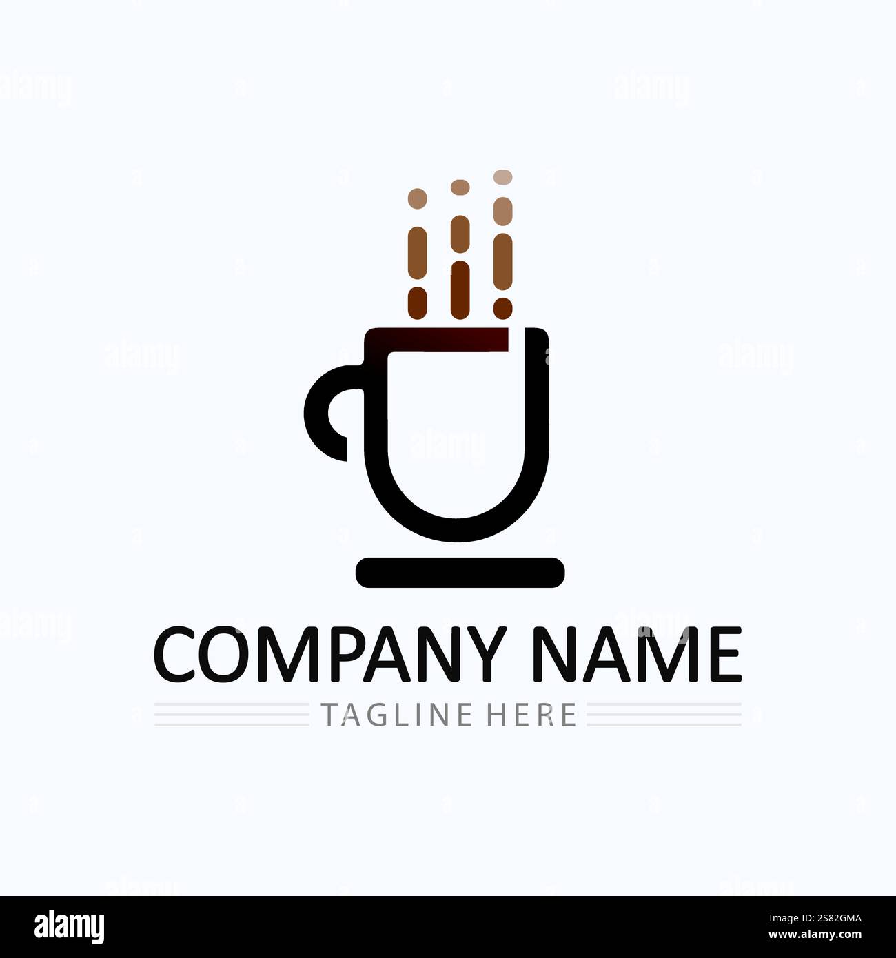 Coffee cup and hot drink Logo Template vector icon design Stock Vector