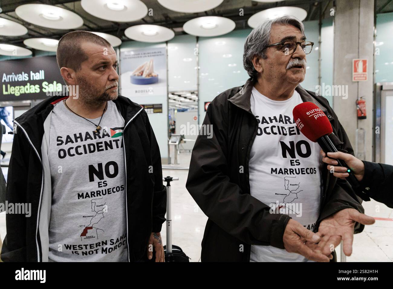 Activists Sergio García Torres (l) and Antonio Martínez (r) on their