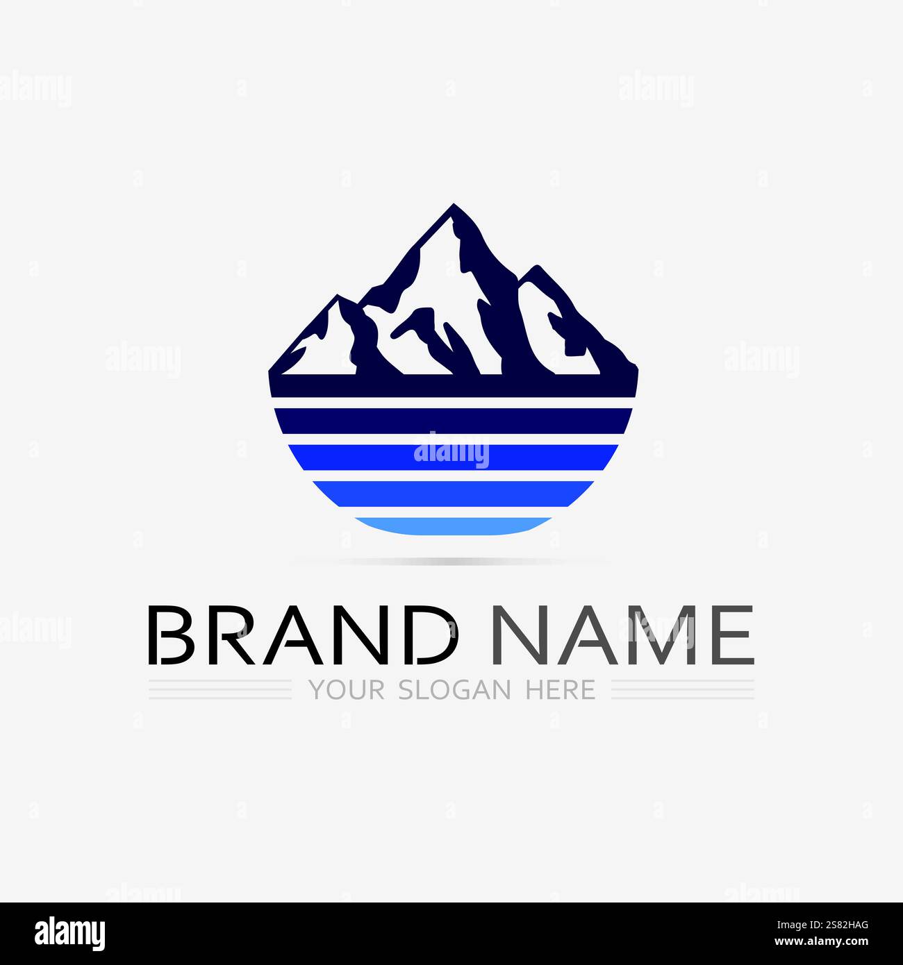 Mountain icon Logo Template Vector illustration design Stock Vector