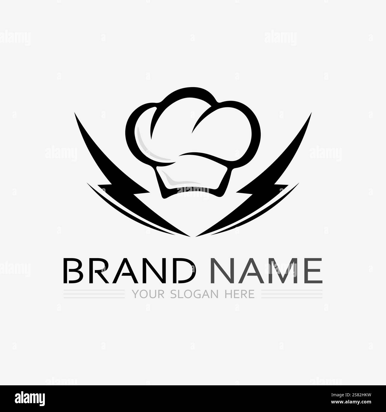KITCHEN AND CHEF LOGO FOOD ICON RESTO AND CAFE DESIGN VECTOR Stock ...