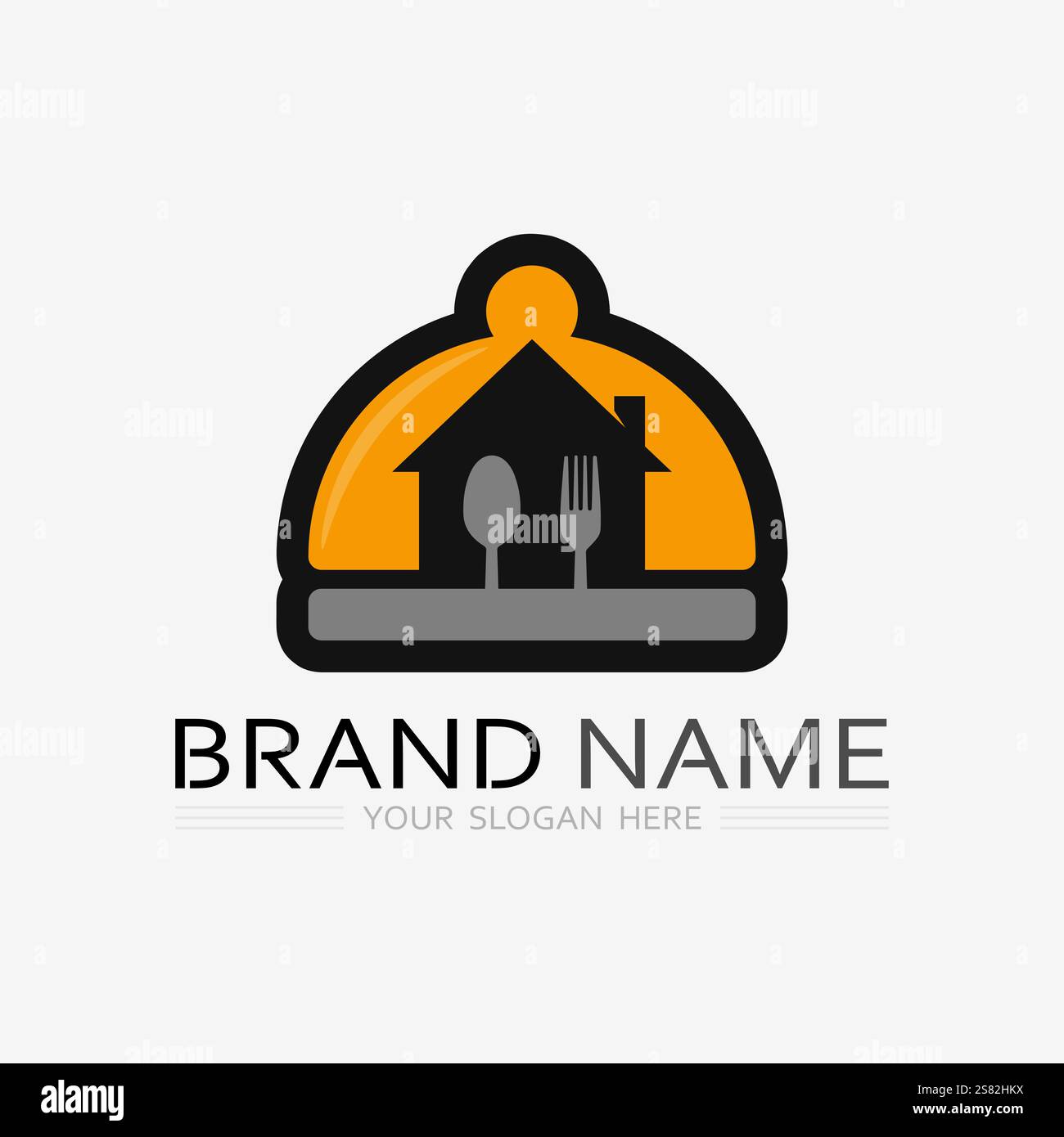 KITCHEN AND CHEF LOGO FOOD ICON RESTO AND CAFE DESIGN VECTOR Stock ...
