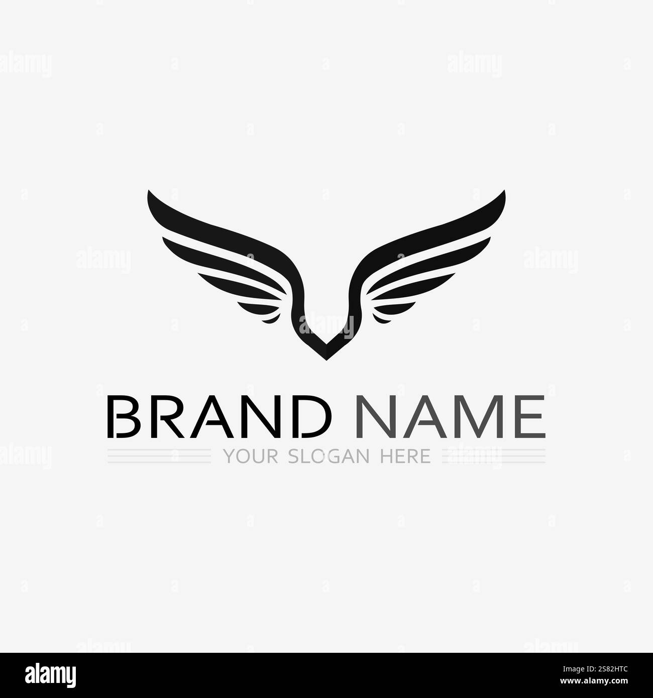 Wings logo vector icon symbol illustration design template Stock Vector
