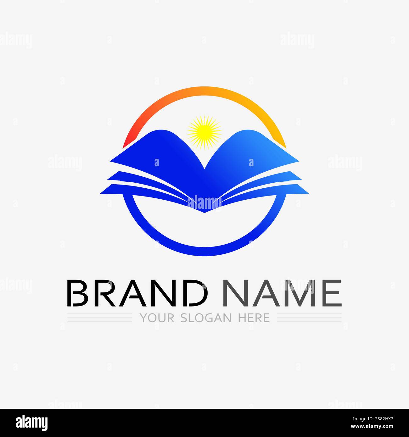 Book logo vector and illustration education icon Stock Vector