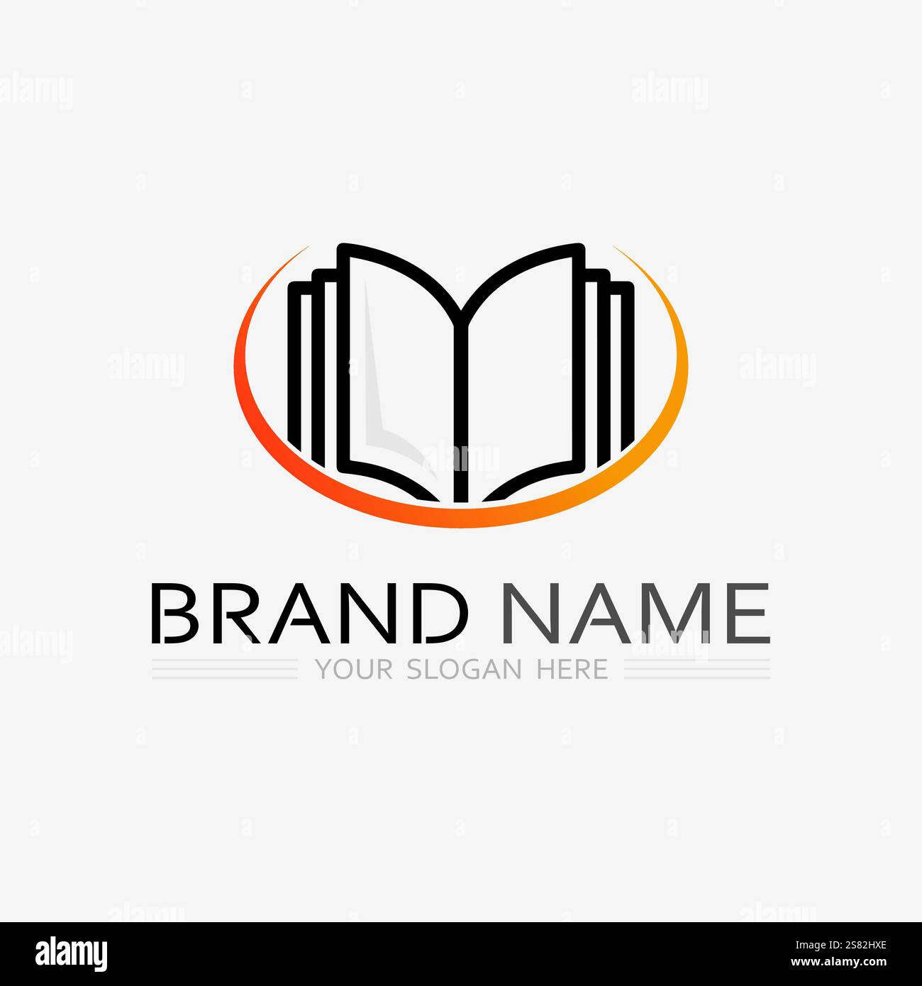 Book logo vector and illustration education icon Stock Vector