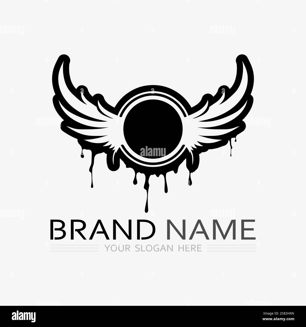 Wings logo vector icon symbol illustration design template Stock Vector