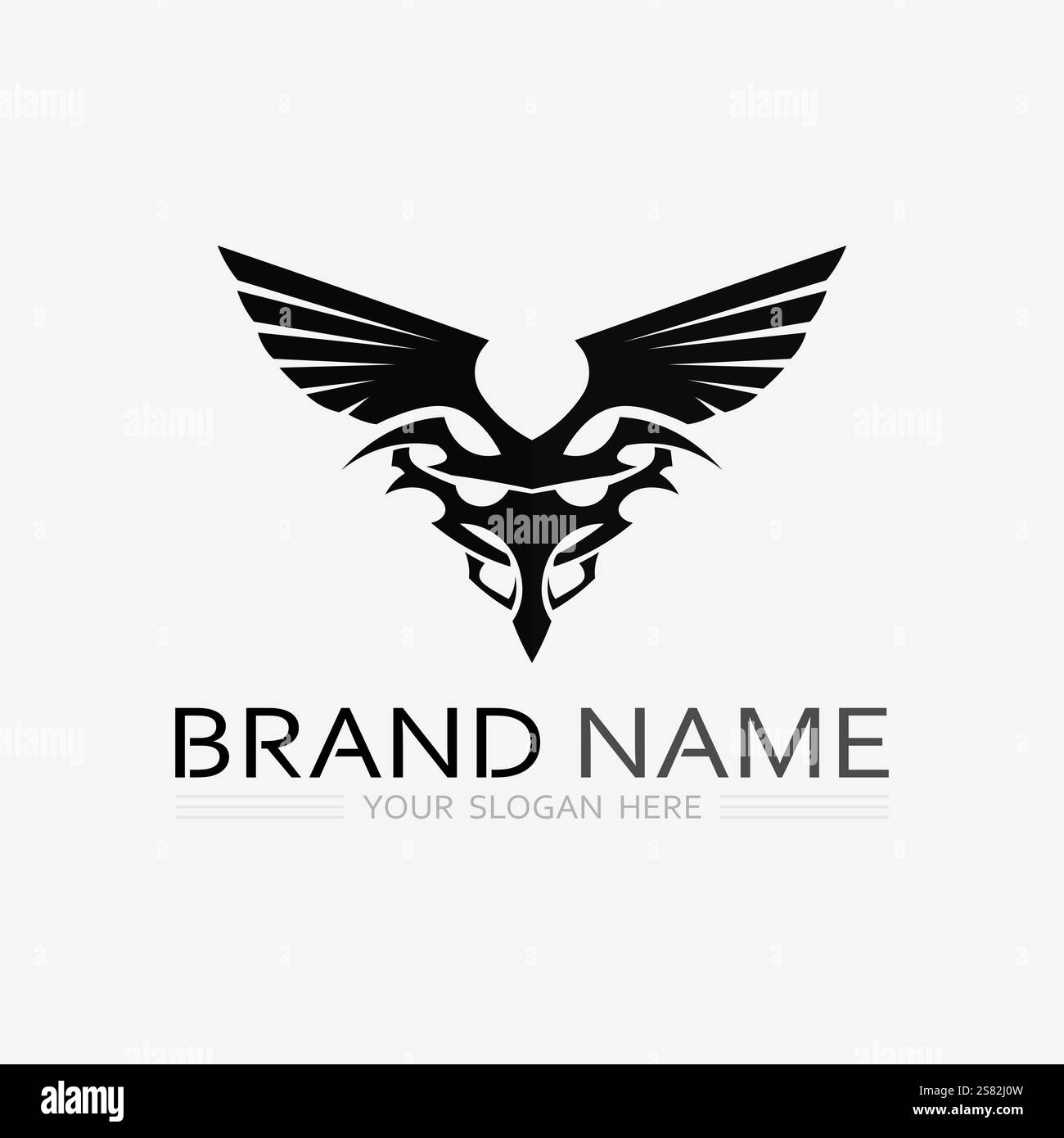 Wings logo vector icon symbol illustration design template Stock Vector