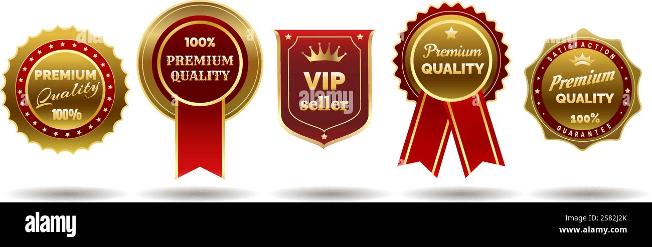 Premium quality colorful badges Stock Vector Image & Art - Alamy
