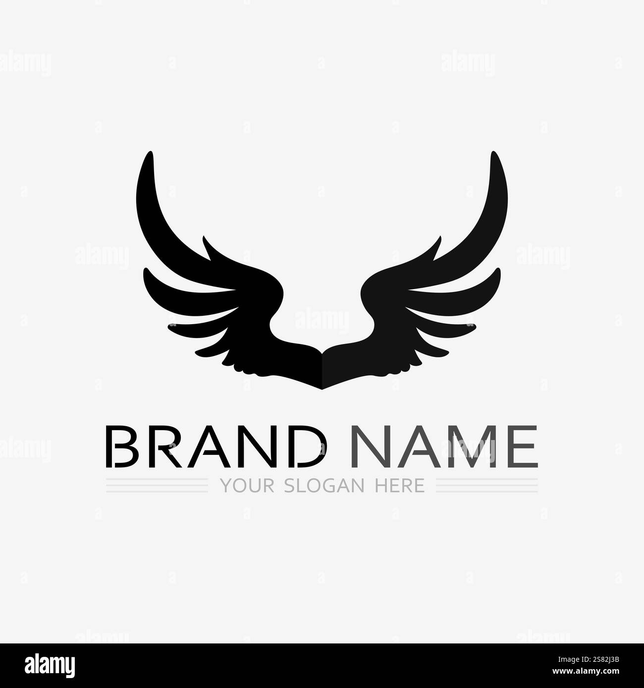 Wings logo vector icon symbol illustration design template Stock Vector