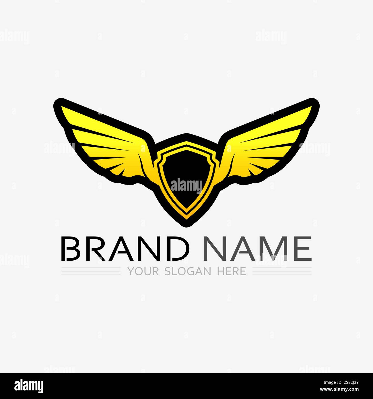 Wings logo vector icon symbol illustration design template Stock Vector