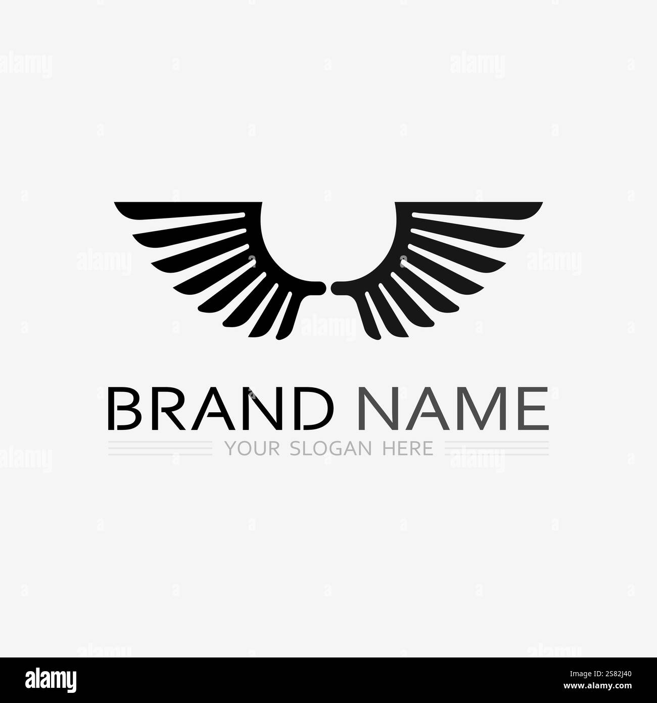 Wings logo vector icon symbol illustration design template Stock Vector
