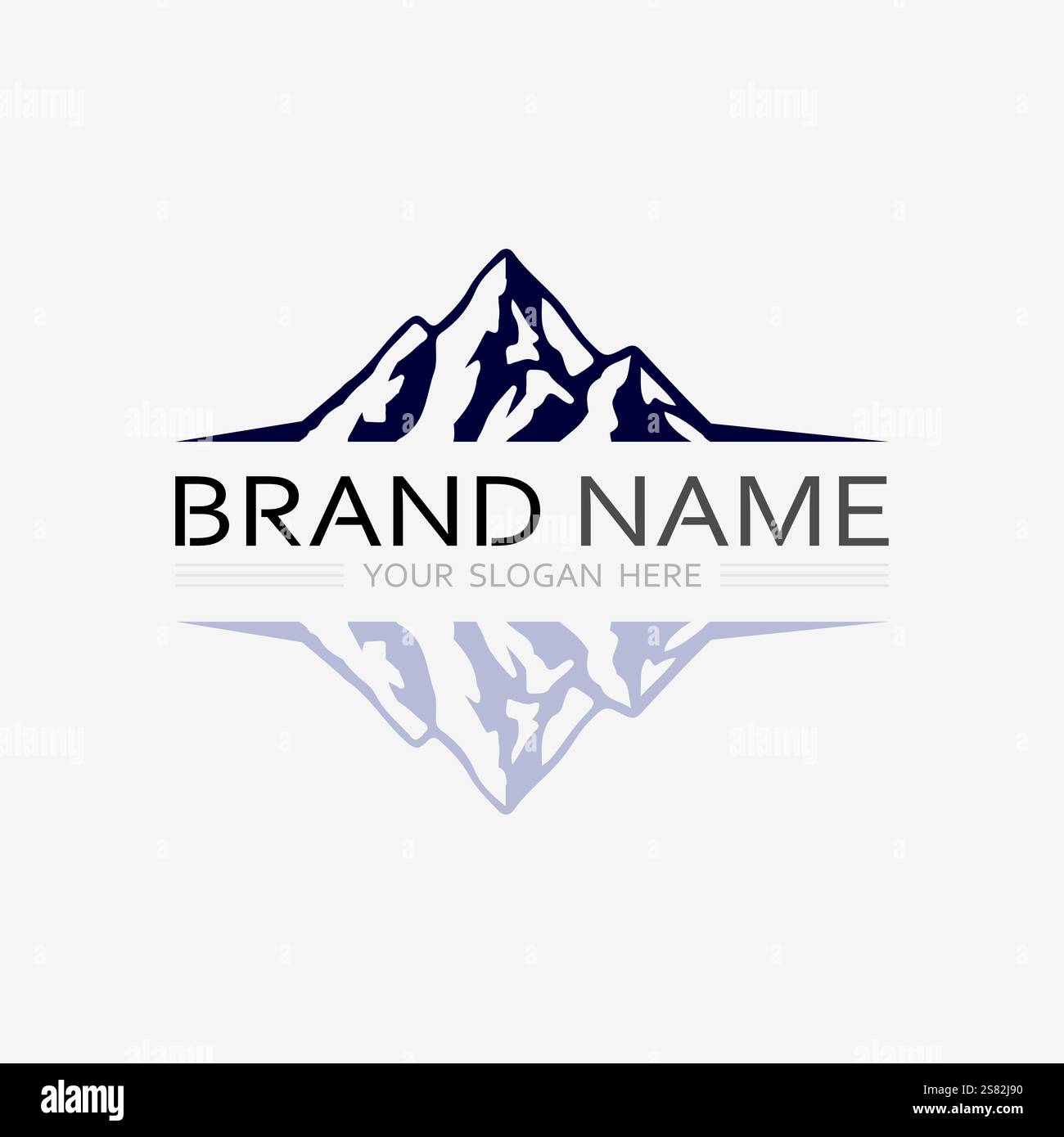 Mountain icon Logo Template Vector illustration design Stock Vector