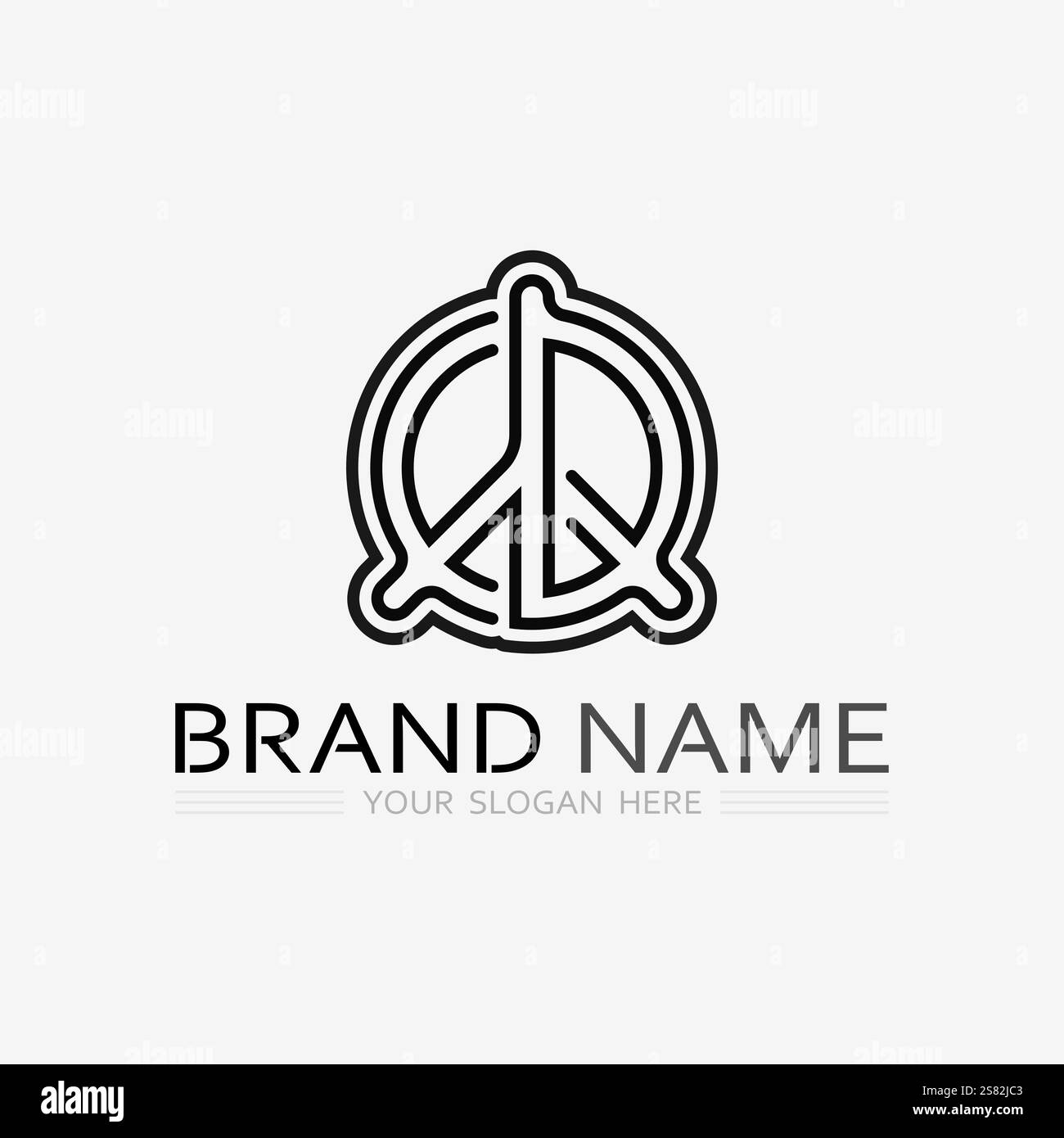 peace logo and design vector illustration concept design Stock Vector