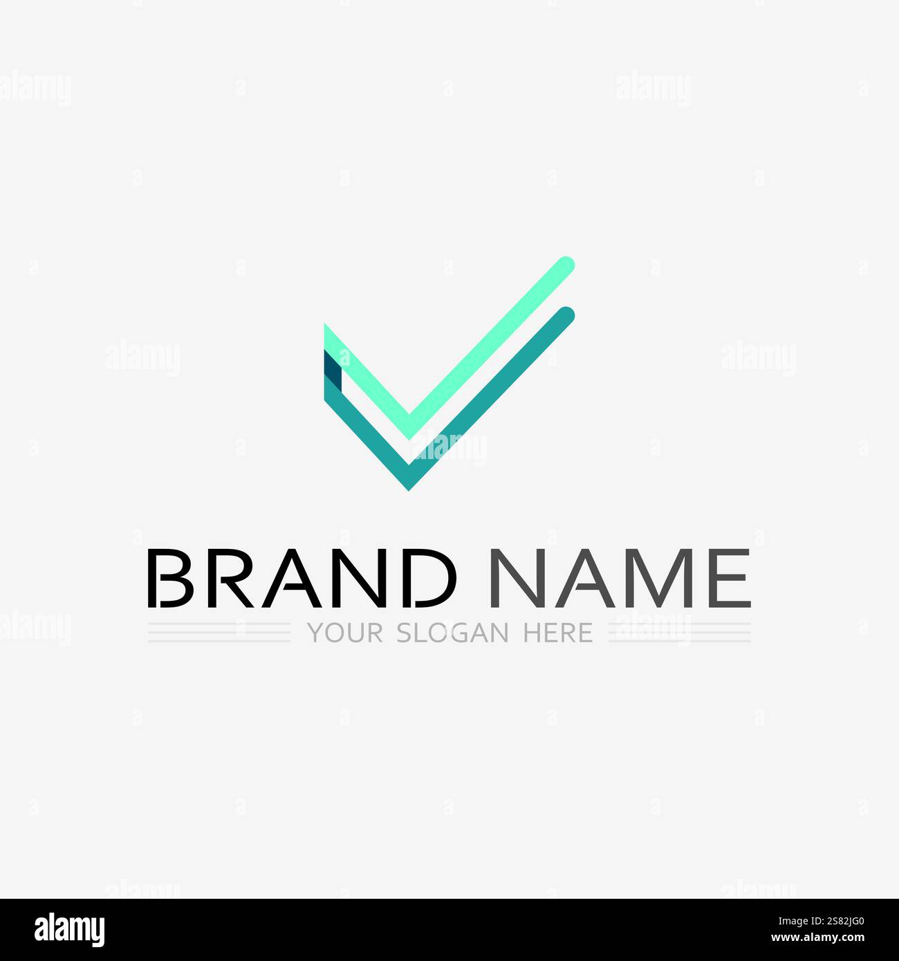 check mark logo and symbol icon design vector illustration Stock Vector