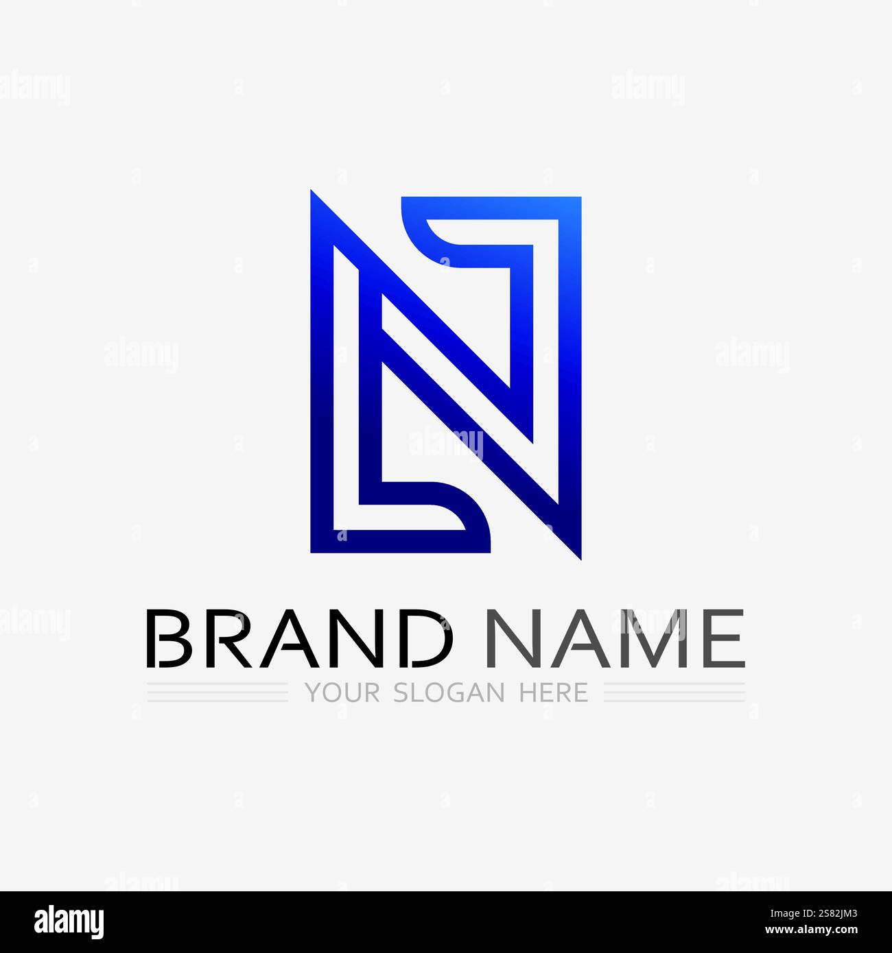 N Letter Logo Template vector icon illustration design Stock Vector