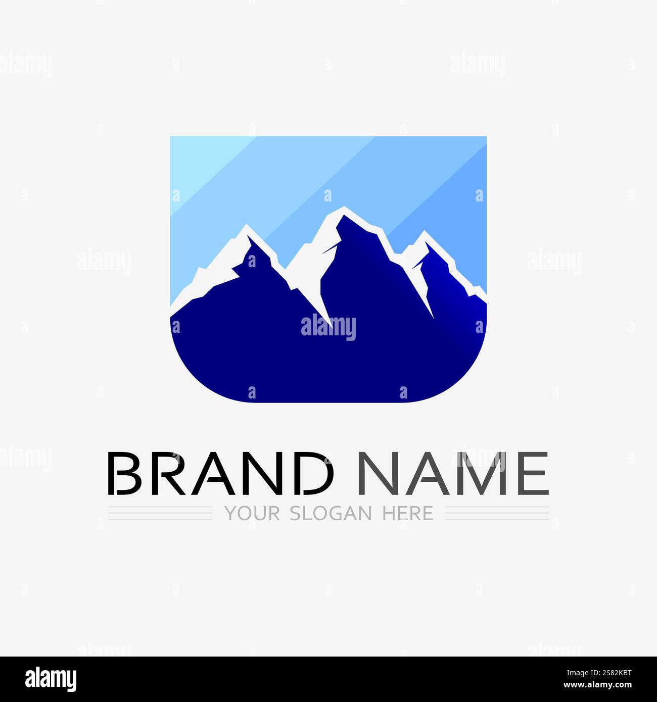 Mountain icon Logo Template Vector illustration design Stock Vector