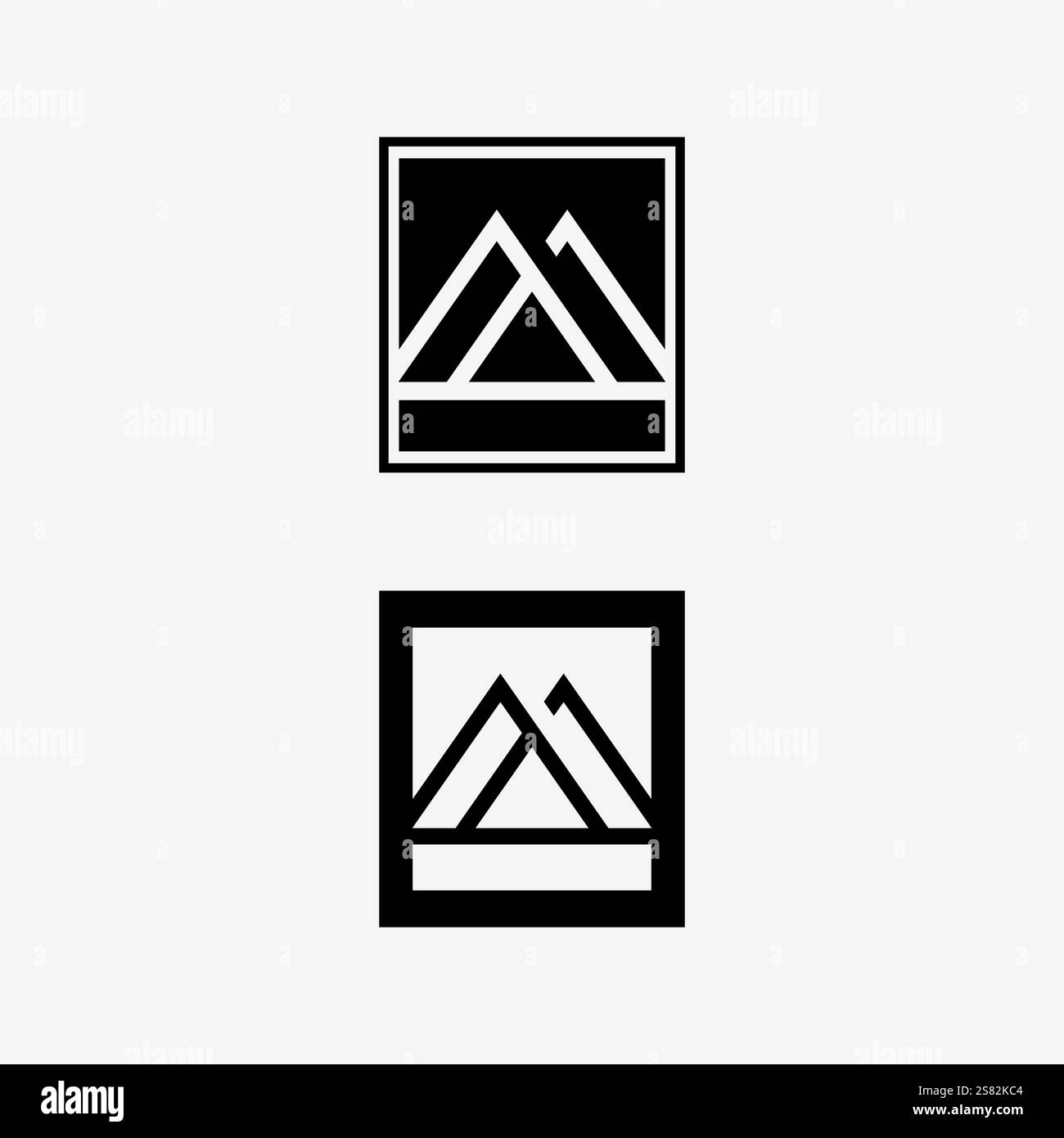 Mountain icon Logo Template Vector illustration design Stock Vector