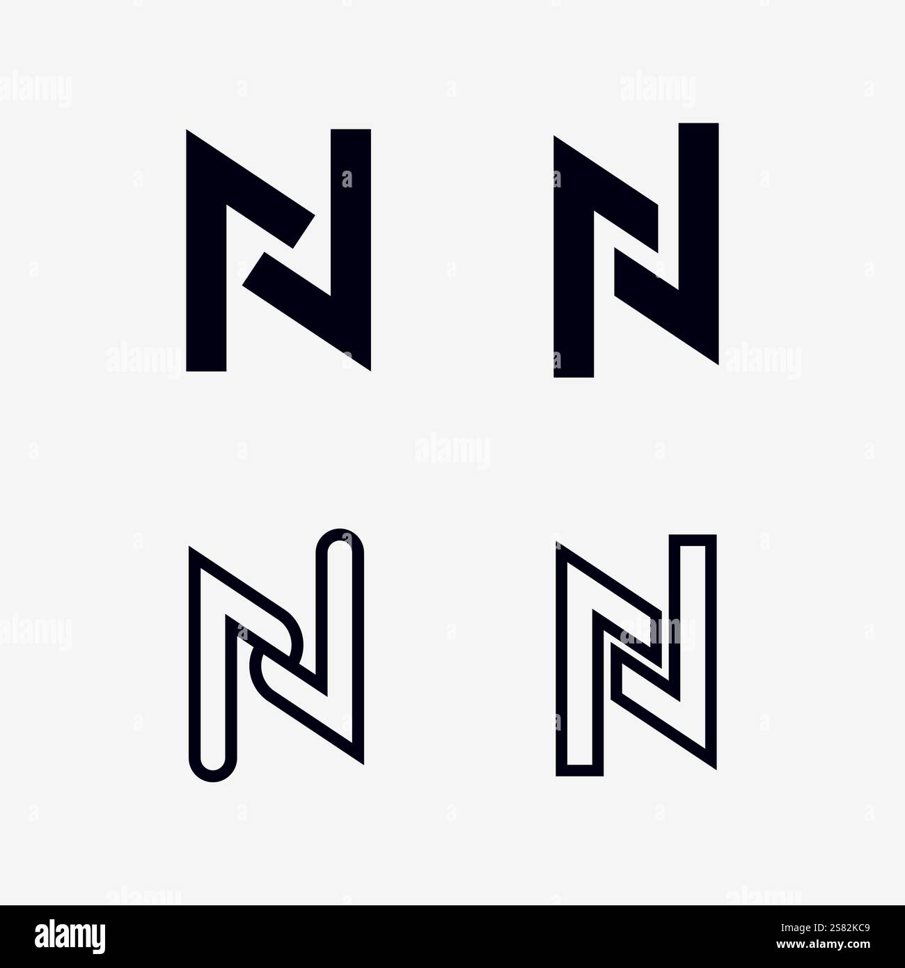 N Letter Logo Template vector icon illustration design Stock Vector